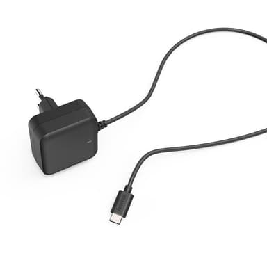 HAMA Laddare 220V USB-C PD 27W 3A fast Kabel 1m Svart