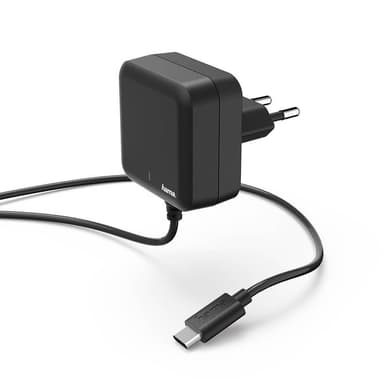 HAMA Laddare 220V USB-C PD 27W 3A fast Kabel 1m Svart