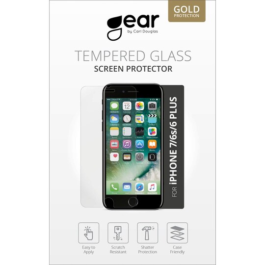 GEAR Härdat Glas 2.5D iPhone6/7/8 Plus