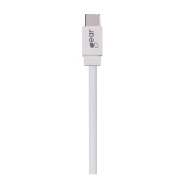 GEAR Synkkabel USB-C 3.1 2m Vit gen1 för Mac/Ultrabooks Rund Kabel