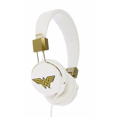 WONDER WOMAN Hörlur Tween On-Ear 100dB Vit/Guld