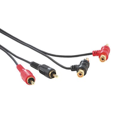 HAMA Kabel 2xRCA-2xRCA T-Koppling Svart 1.5m