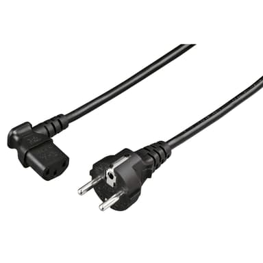 HAMA Strömkabel Vinklad PC Svart 5m