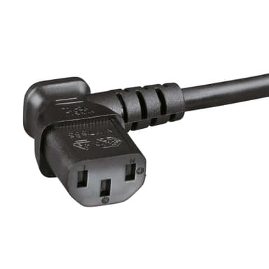 HAMA Strömkabel Vinklad PC Svart 5m