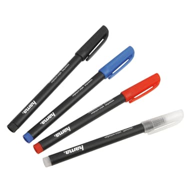HAMA CD Markör 4-Set Svart, Röd, Blå, Radder Penna