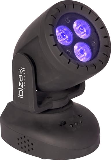Ibiza Mini Moving Head Wash 3x8 watt RGBW
