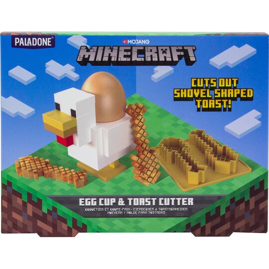 Paladone Minecraft Chicken äggkopp och toastskärare