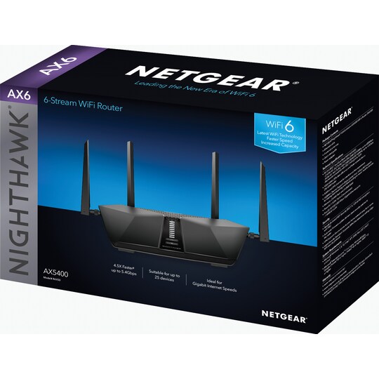 Netgear Nighthawk RAX50 WiFi 6 router för gaming