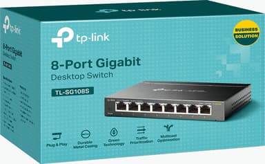 TPLink SG108S 8ports gigabit switch Elgiganten