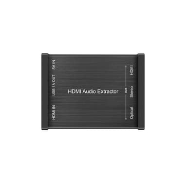NÖRDIC HDMI Audio Extraktor, 1xHDMI in till 1xHDMI 4K/30Hz, Digital (Toslink), analog ljud (Stereo) ut. För Xbox One, PS3/PS4, Apple TV, DTS, Dolby