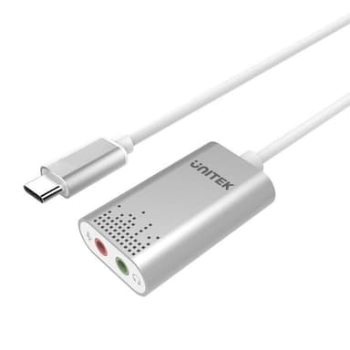 UNITEK Y-248 USB C till Strero adapter med stöd för DAC och ADC utgång för headset och mikrofon