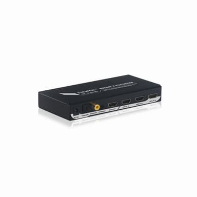 NÖRDIC HDMI Switch 4 till 1 med Audio Extractor och ARC, 4Kx2K i 60Hz, HDCP 2.2, 7.1 Surround, Metal
