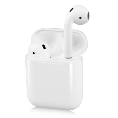 NÖRDIC TWS-i12 in-ear True Wireless earpods hörlurar Bluetooth 5.0 med mikrofon, kompatibel med Android och iOS, vit