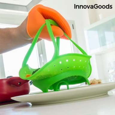 Hopfällbar ångkokare i silikon innovagoods kitchen foodies