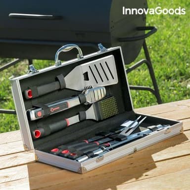 Väska med professionella grilltillbehör innovagoods (11 delar)