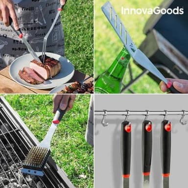 Väska med professionella grilltillbehör innovagoods (11 delar)