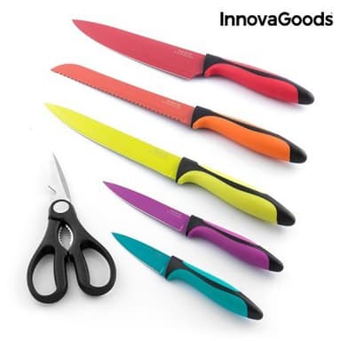 Set of ceramic knives and scissors swiss-q fashion innovagoods (6 pieces)