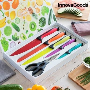 Set of ceramic knives and scissors swiss-q fashion innovagoods (6 pieces)