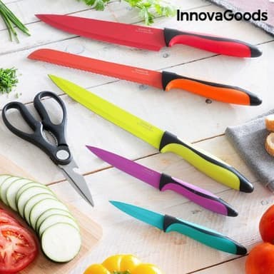 Set of ceramic knives and scissors swiss-q fashion innovagoods (6 pieces)