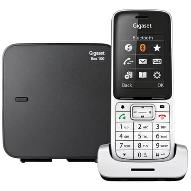 Gigaset SL450 trådlös telefon (silver, svart)