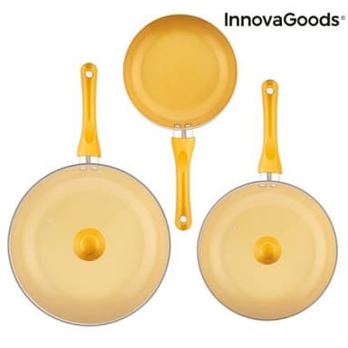 Innovagoods golden-effect pan set (5 pieces)