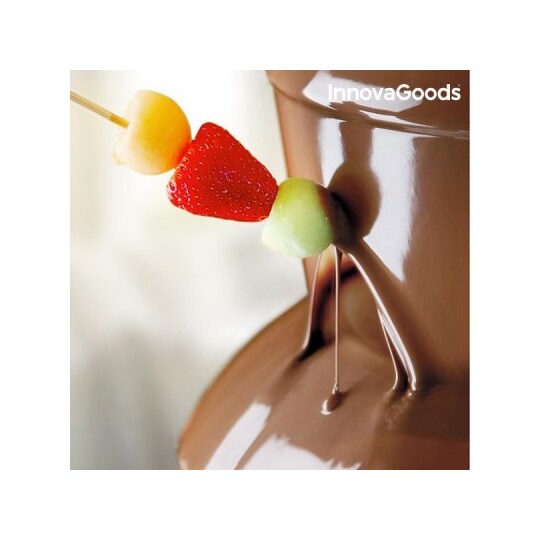 Innovagoods sweet & pop times chocolate fountain  70w white steel
