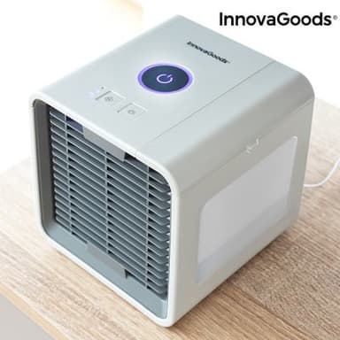 Innovagoods freezy cube mini portable evaporative air cooler with led