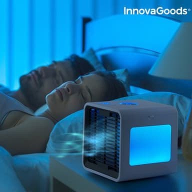 Innovagoods freezy cube mini portable evaporative air cooler with led