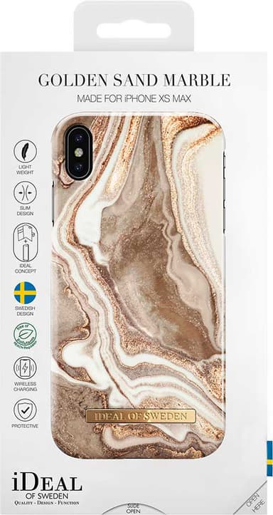 iDeal of Sweden fodral för iPhone Xs Max (golden sand marble)