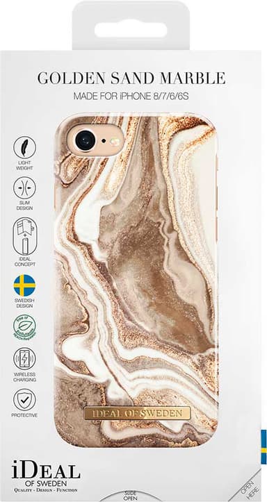 iDeal of Sweden fodral för iPhone 6/7/8/SE Gen. 2/3 (golden sand marble)