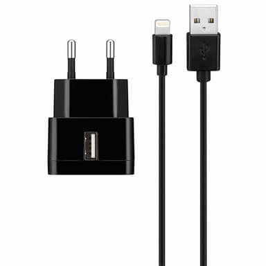 Goji Väggladdare 2.4A Lightning kabel (svart)