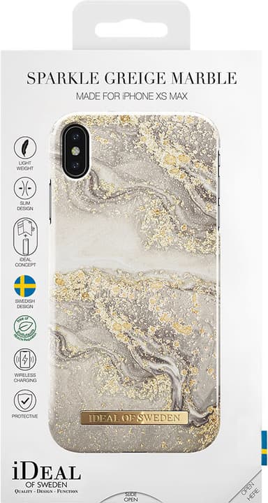iDeal of Sweden fodral för iPhone Xs Max (sparkle greige marble)