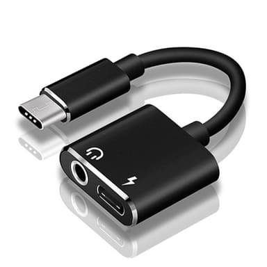USB-C 3.5mm  + USB-C ljudadapter / Splitter