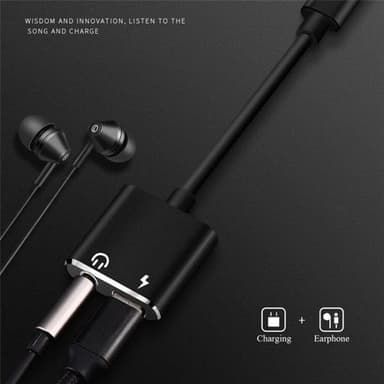 USB-C 3.5mm  + USB-C ljudadapter / Splitter