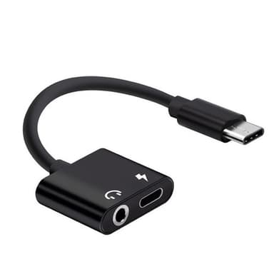 USB-C 3.5mm  + USB-C ljudadapter / Splitter