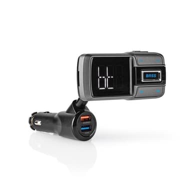 Nedis FM-sändare för bil med bluetooth 2xUSB 3.0 A/2.4 A