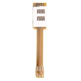Dubbel Simkortsadapter till iphone 5 / 5S / SE / 6 / 6S / 6 Plus