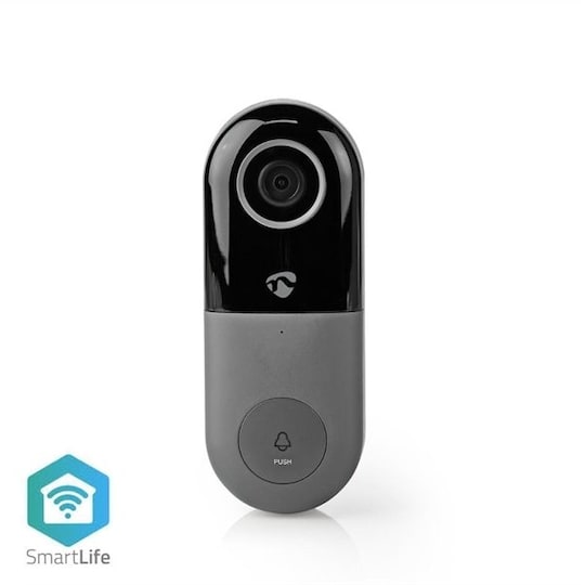 Smart dörrklocka med kamera och Wi-Fi /appstyrd/ microSD-fack/ HD 720p
