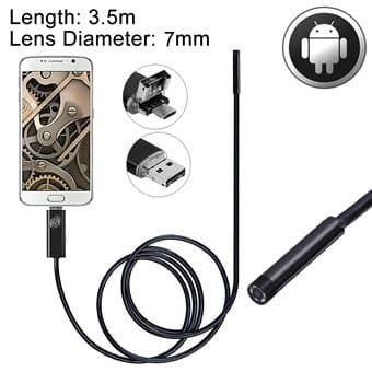 Inspektionskamera för mobil & PC - 6 LED - 3,5 meter