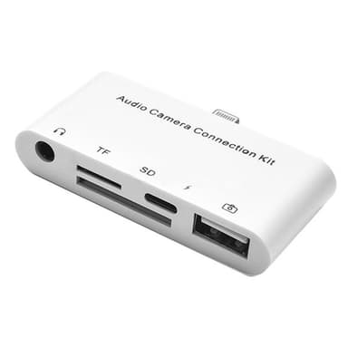 5-i-1 HUB/Adapter till iPhone, iPad, iPod