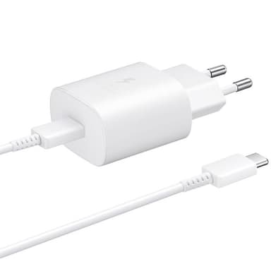 Samsung Super Fast 25W väggladdare med 1m-kabel (vit)