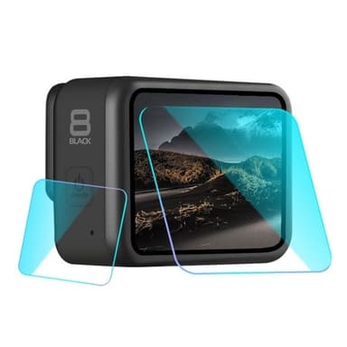 GoPro HERO8 Black Lins+ LCD Displayfilm i Tempererat Glas