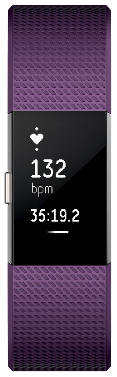 Fitbit Charge 2 aktivitetsarmband silver, lila (S)