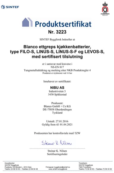 Blanco blandare Linus S Antracit