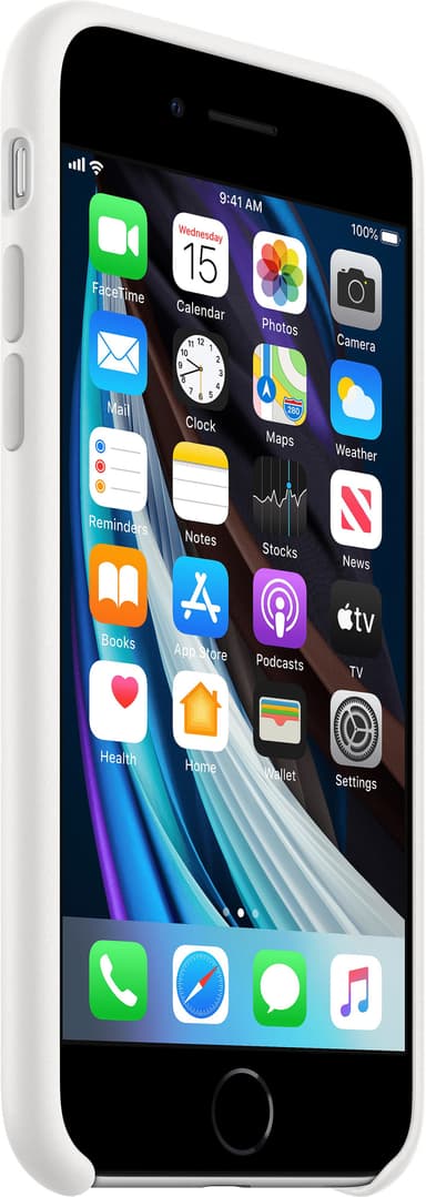 iPhone SE Gen. 2 silikonskal (vit)