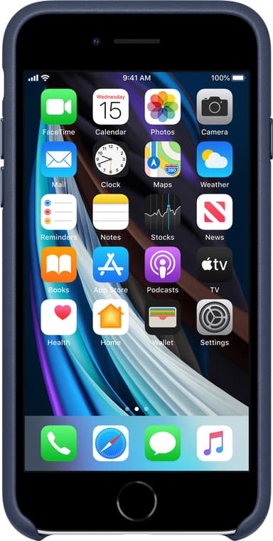 iPhone SE Gen. 2 läderfodral (midnattsblå)