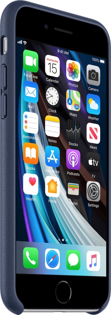 iPhone SE Gen. 2 läderfodral (midnattsblå)