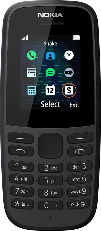 Nokia 105 mobiltelefon (svart)