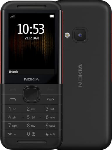 Nokia 5310 XpressMusic mobiltelefon (svart/röd) - Enbart 2G
