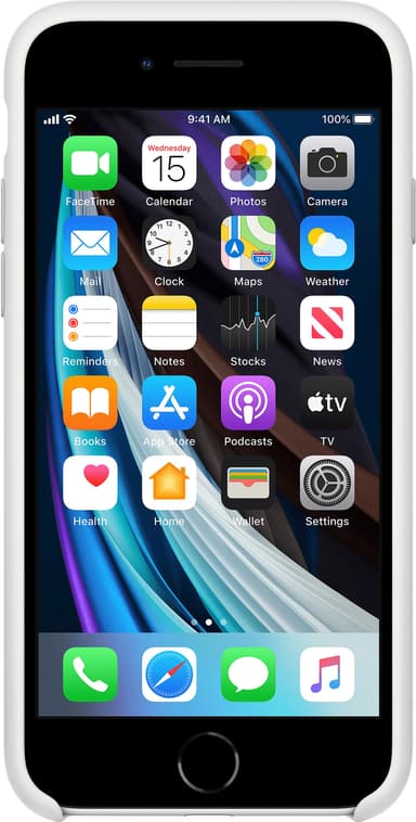 iPhone SE Gen. 2 silikonskal (vit)